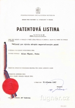 Obr. 2. Patentová listina - udělený patent na zařízení pro výrobu měrných pásků.