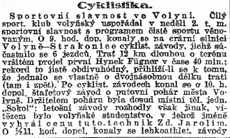 Obr.6. Výstřižek z Národní politiky, dne: 4. 8. 1925.
